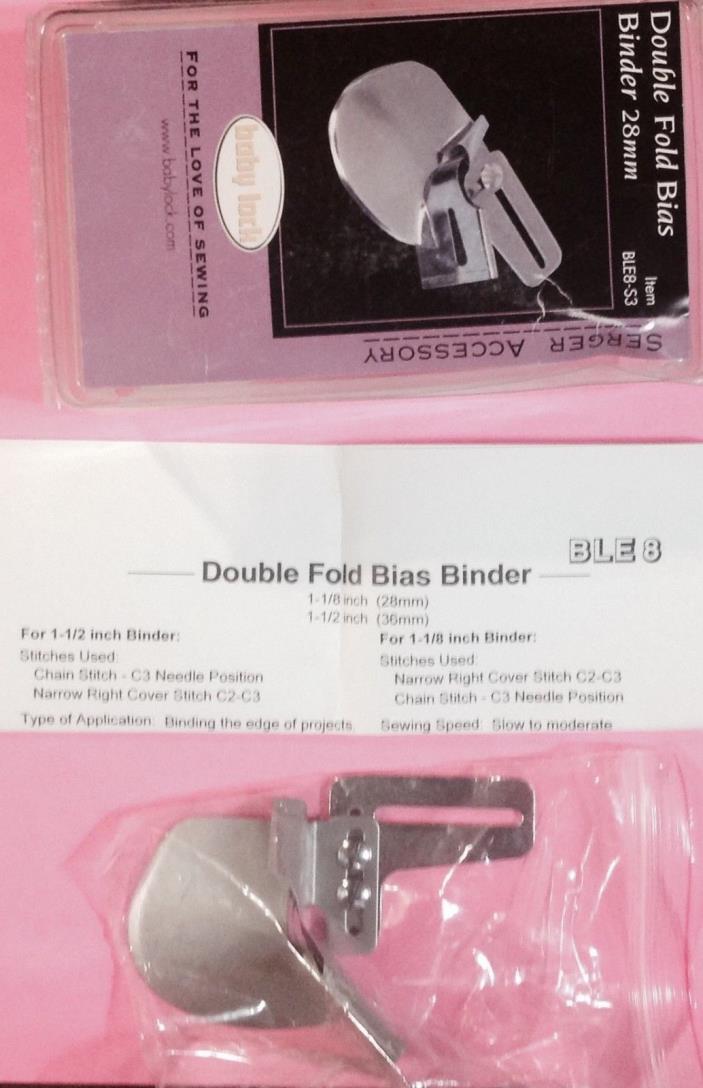 Baby Lock Double Fold Bias Binder BLE8-S3 (28mm) OEM-Not an after market item