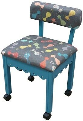 Arrow Cat's Meow Fabric Sewing Chair - Jewel Blue