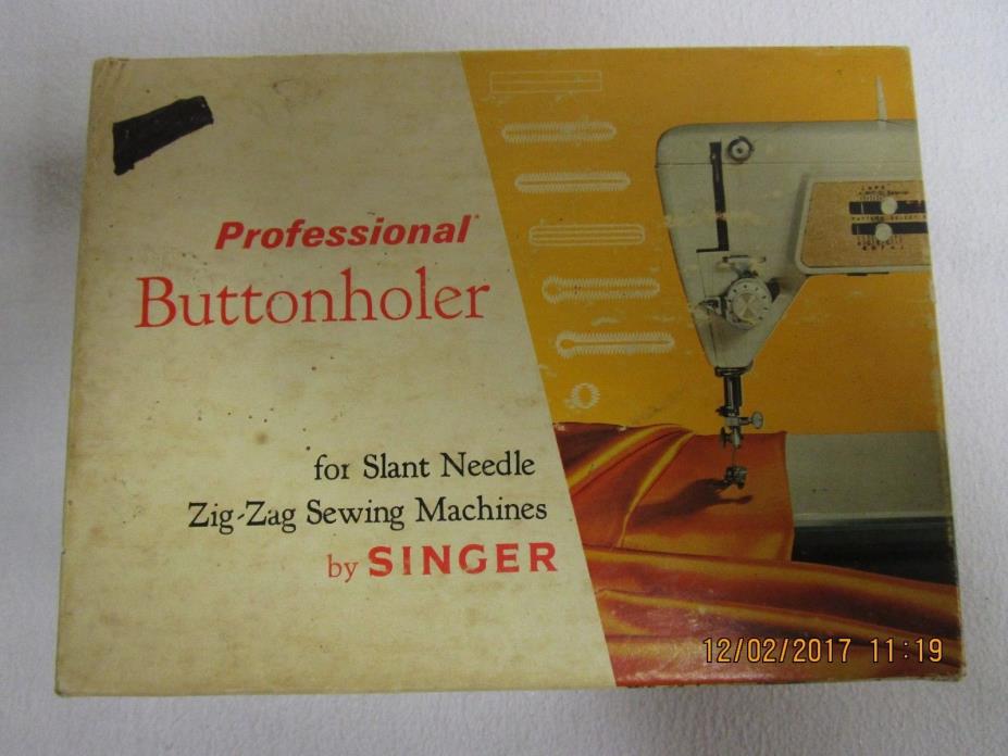 Professional Buttonholer by Singer for Slant Needle ZigZag Sewing Machines