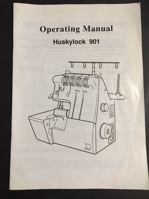 Operating Manual Huskylock 901  Husqvarna Viking