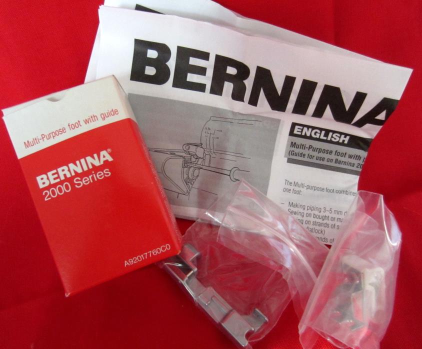 NIB Bernina Bernette Serger Multi-Purpose foot & Guide A92017760C0 2000 De/D NOS