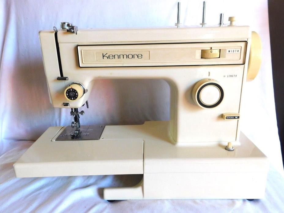 Vintage Kenmore Model 12121 Household Sewing Machine With Foot Pedal