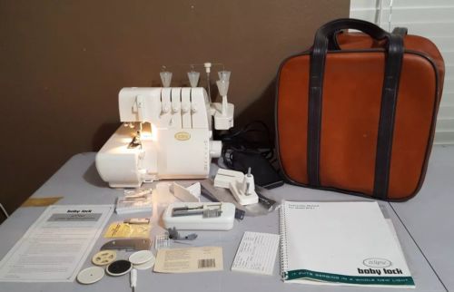 Baby Lock Eclipse Serger Model BLE1 with Attachments and manual with Case