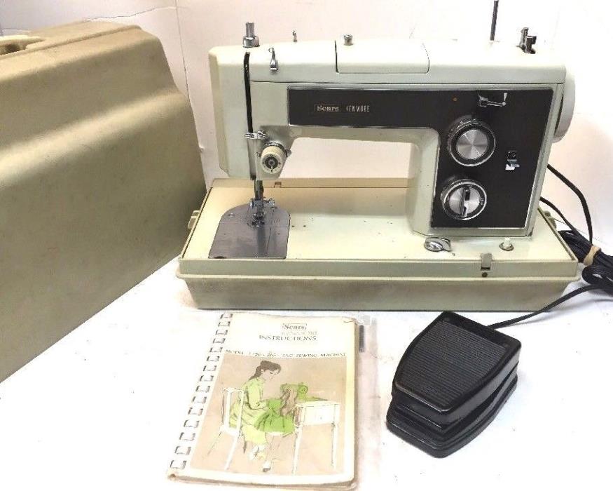 RARE Sears Kenmore Zig-Zag Sewing Machine Model 1756 W/ Metal CAM & Manual JAPAN