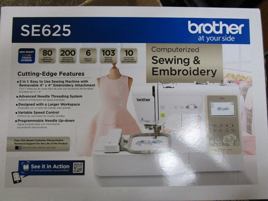 Brother SE625 Computerized Sewing & Embroidery Machine BRAND NEW