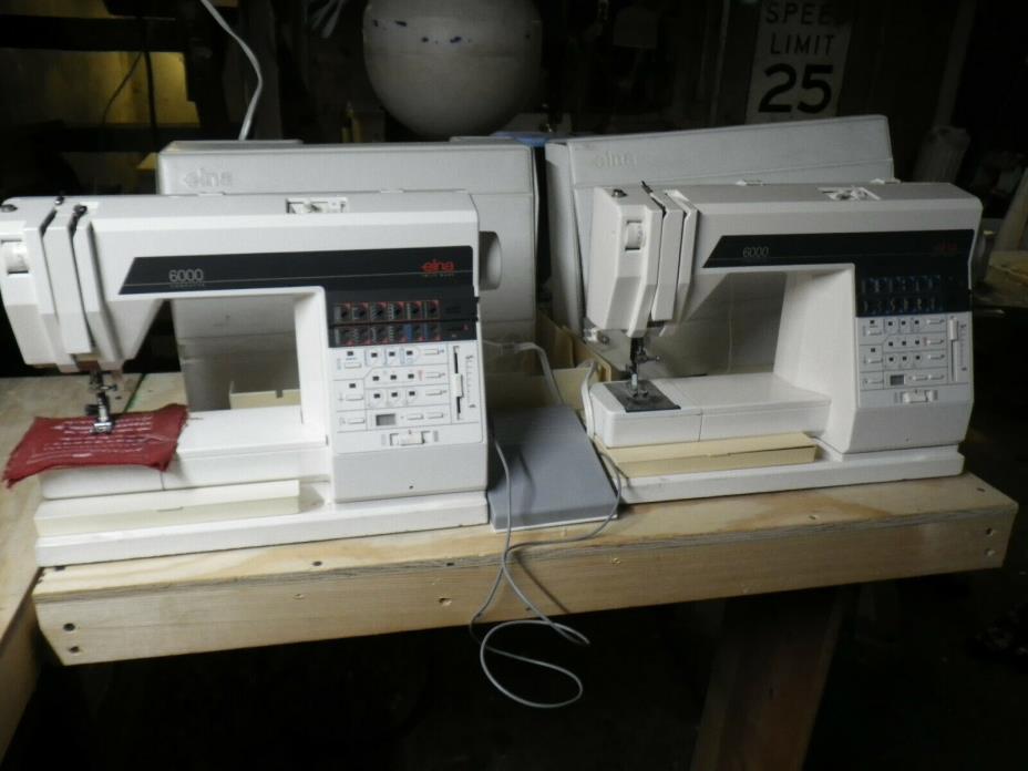 TWO ELNA 6000 SWISS MADE SEWING MACHINES