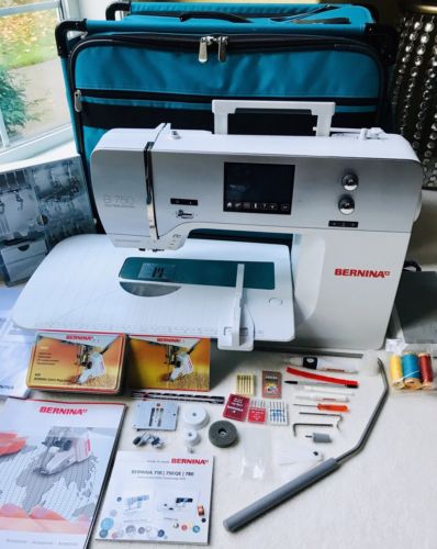 Bernina 750 QE Sewing Machine, BSR, EMBROIDERY, Trolley