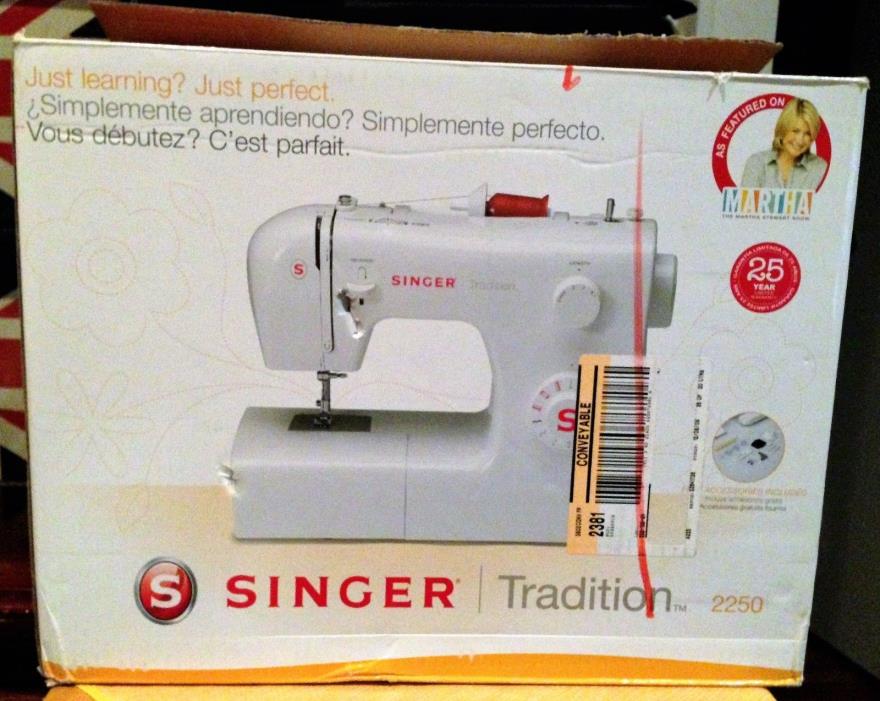 Singer Model 2250 Tradition Basic 10-Stitch Electronic Sewing Machine, White