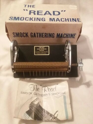 Read Smock Gathering Machine Vintage 16 Row Pleater Made In South Africa w/ Box