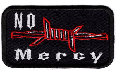 No Mercy Patch Barb Wire Texas Patch Iron/Sew on Patch Badge #173