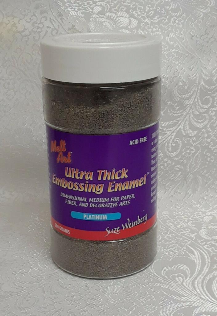 MELT ART -  - ULTRA THICK EMBOSSING ENAMEL - PLATINUM- 200 GRAMS - NEW