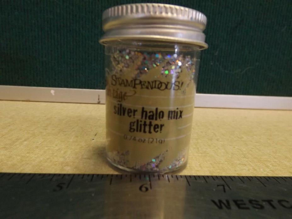 STAMPENDOUS Jar of SILVER HALO MIX GLITTER