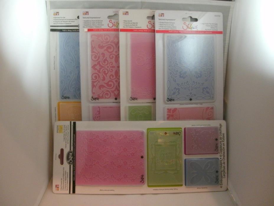 Sizzix embossing folder Baby Summer Friends Textured Lrg A2 BIGkick Big Shot 4pc