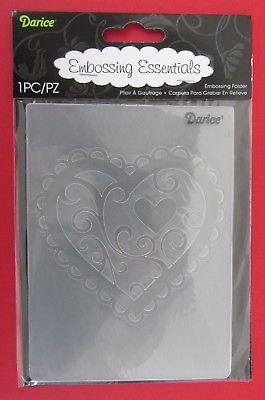 Darice Embossing Folder Valentine Heart  4 X 6 Wedding 1218-46