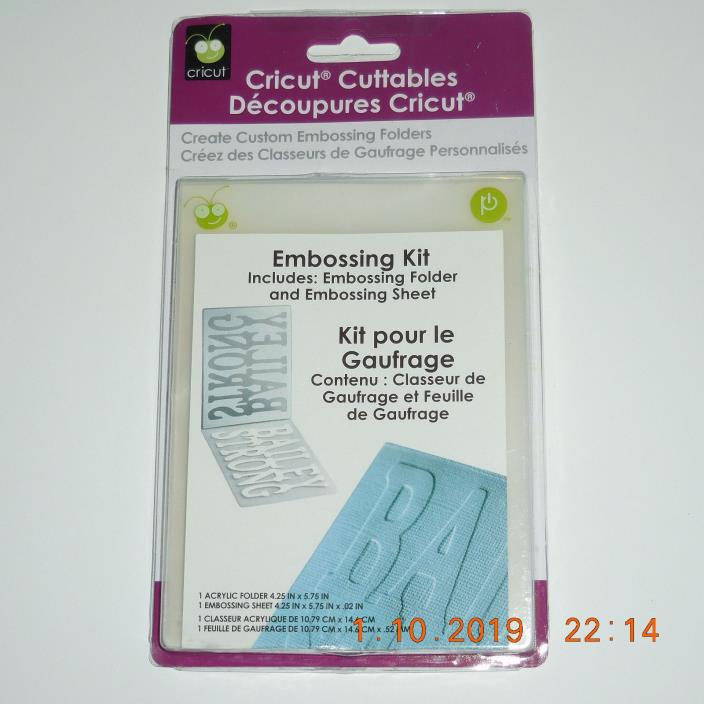 Cricut Cuttables Embossing Sheets use with Embossing Kit folder Provo Craft