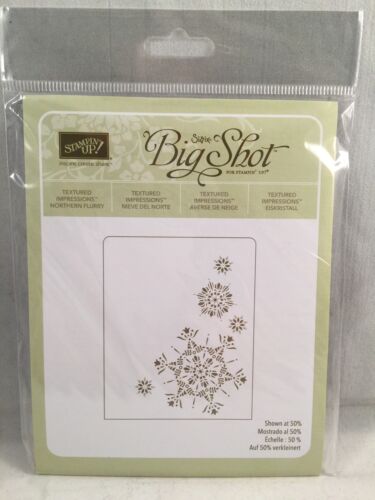 NORTHERN FLURRY Embossing Folder Stampin Up Plus Christmas Winter Snowflake