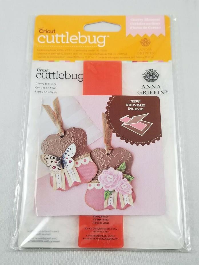 Anna Griffin Embossing Folder Card Making cherry and birds and swirls mayfair