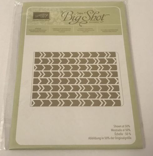 Stampin Up ARROWS Textured Impressions Embossing Folder Sizzix Big Shot BNIP
