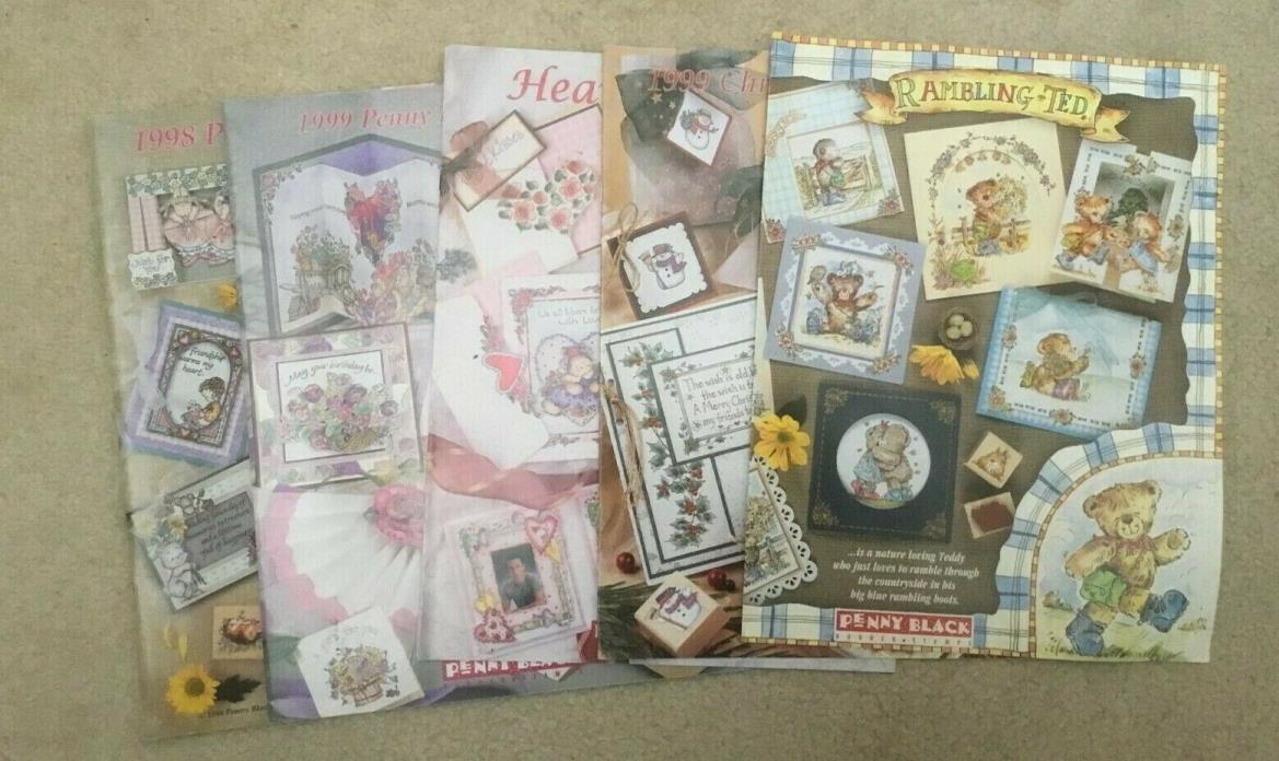 Penny Black Catalog Collection Flyers 1998, 1999 Rubber Stamp Ideas Rambling Ted