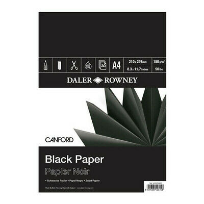 DALER-ROWNEY/FILA CO 403355300 CANFORD PAPER 90LB BLACK 30 SHEET PAD A3