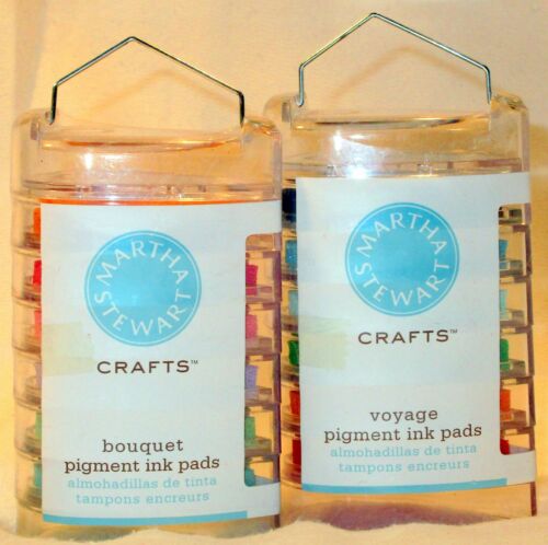 NEW ~ MARTHA STEWART Crafts Pigment Ink Pads ~ 2 sets ~ Bouquet, Voyage