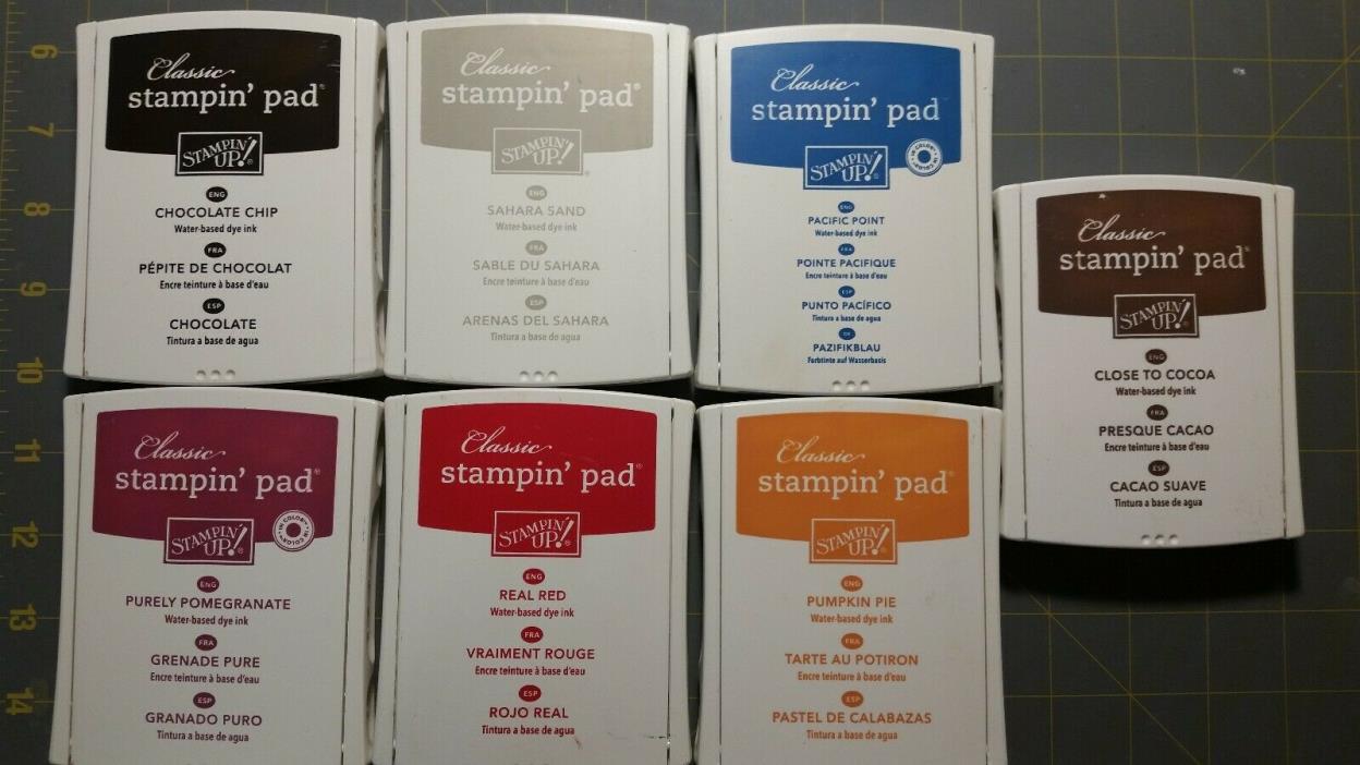 Stampin' Up stamp pad lot of 7!