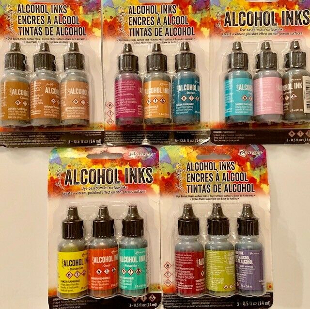 TIM HOLTZ - 15 COLOR PACKAGE OF ADIRONDACK ALCOHOL INKS  PACKAGE #2