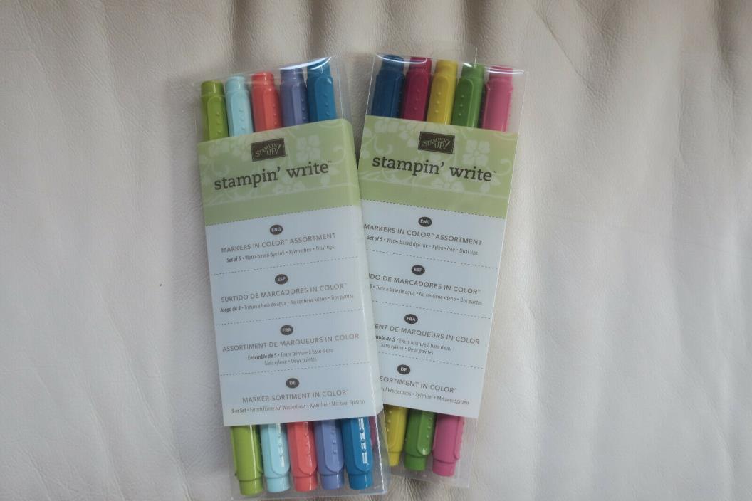 LOT OF 2 STAMPIN' UP! STAMPIN' WRITE 2012-2013 IN COLOR ASSORTMENTS NIP RETIRED