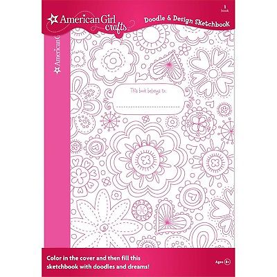 American Girl Crafts Doodle Design Sketchbook, Floral. Shipping Included