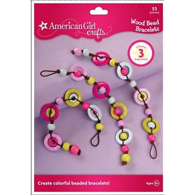(Wood Bead, 1 - Pack) - American Girl Crafts Wood Bead Bracelet Kit