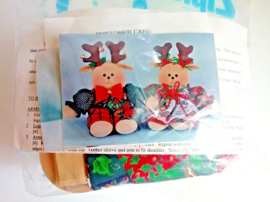 2 vintage craft kits Charlettes Collectibles Woodie Reindeer CCW 708  824 1991