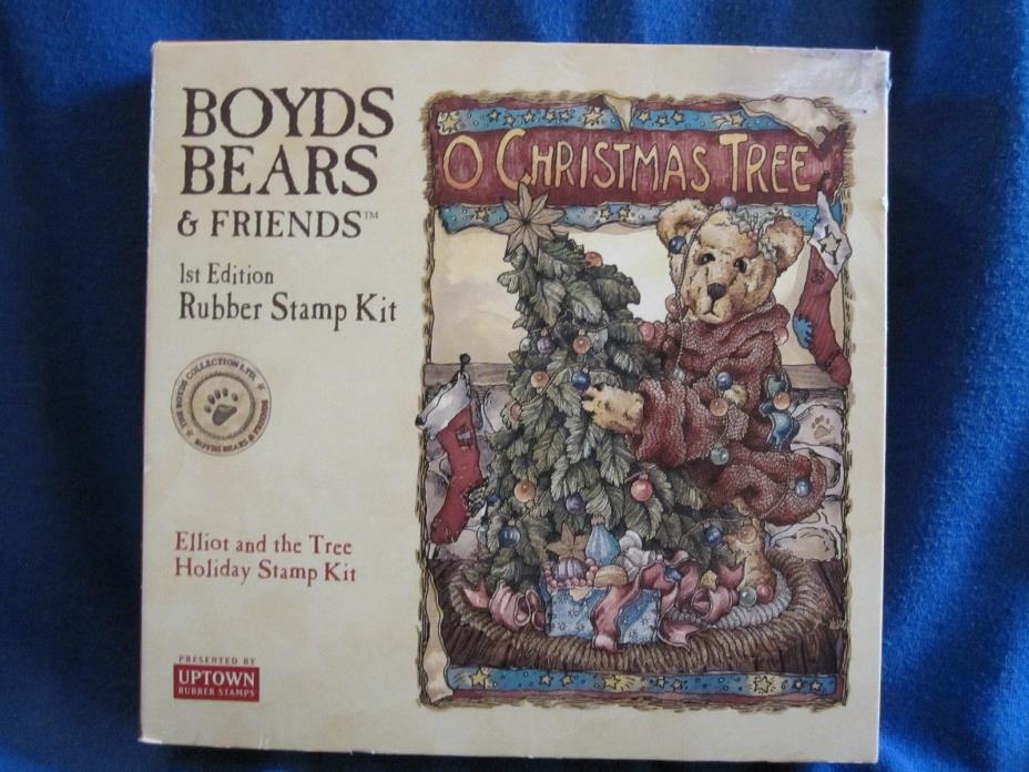 Boyds Bears & Friends. O'Christmas Tree, rubber stamp kit.