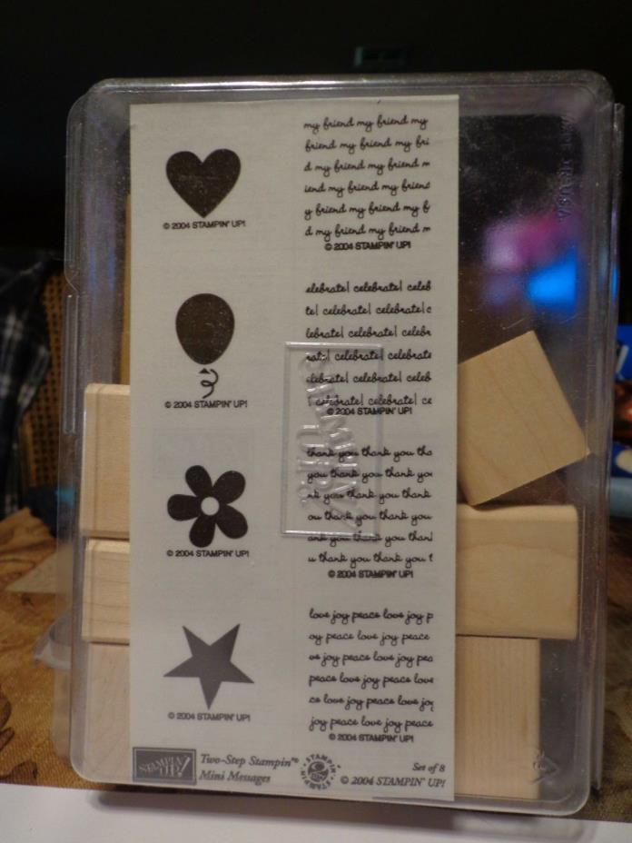 Stampin Up 2004 Two-Step Stampin Little Layers Set 8 New  Rubber Stamp Retired
