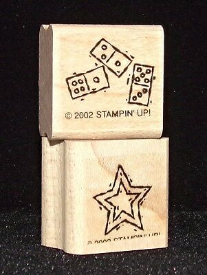 Star / Jack Dice Single Rubber Stamps 2pcs The Game Jacks by Stampin Up Toy Box