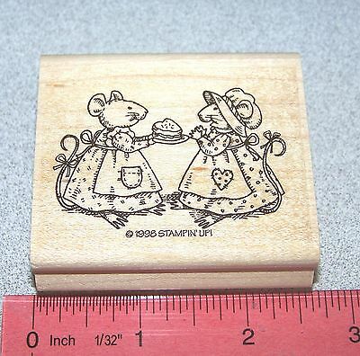 Country Mouses Stamp Single sharing a heart of candy by Stampin Up Nice Mice