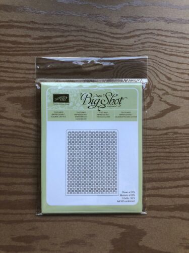 Stampin' Up SQUARE LATTICE  Embossing Folder ~NEW~Woven,quilt +FREE card