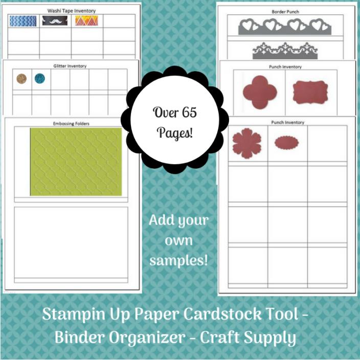 Stampin Up Paper Cardstock Tool Binder Organizer Storage Craft Supply Inventory