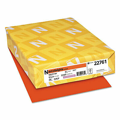 Color Cardstock, 65lb, 8 1/2 x 11, Orbit Orange, 250 Sheets 22761  - 1 Each