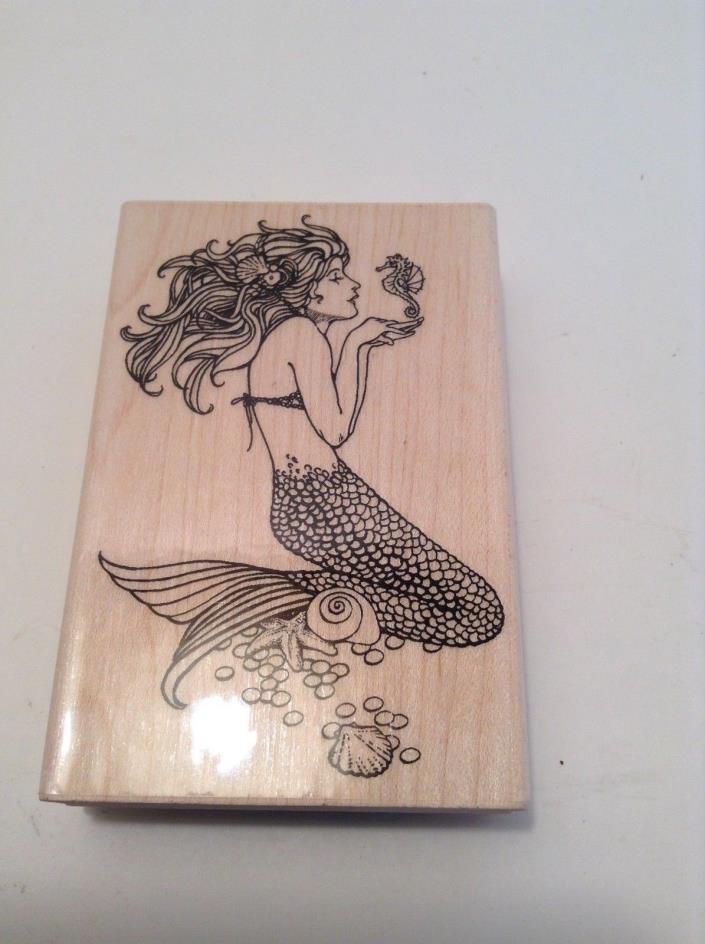 Stampendous Mermaid P151 Sea Horse and Shells