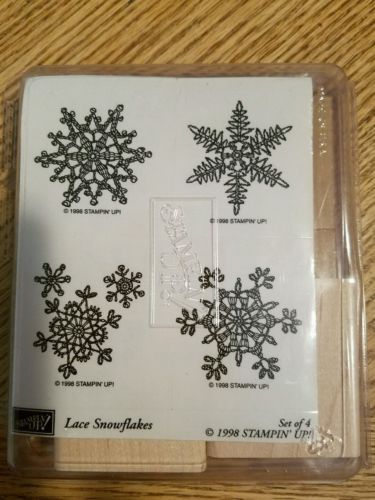 stampin up lace snowflakes  stamp set