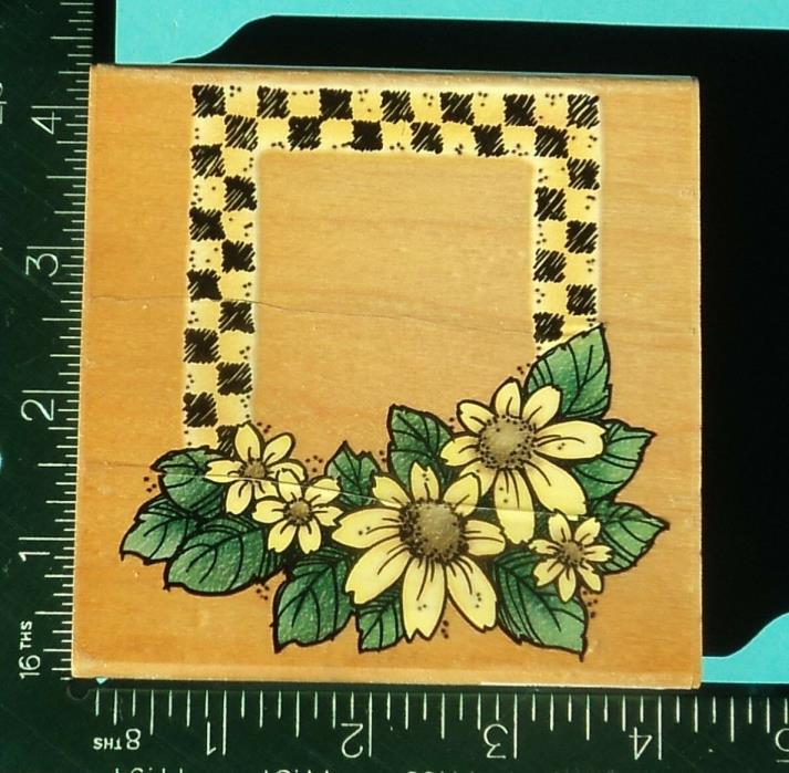 DAISY FLOWER FRAME Rubber Stamp by Stampendous