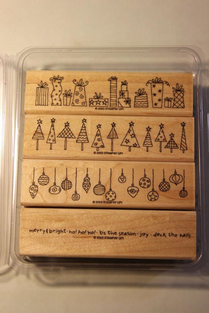 Stampin Up Wood Mount Stamps – Crazy for Christmas