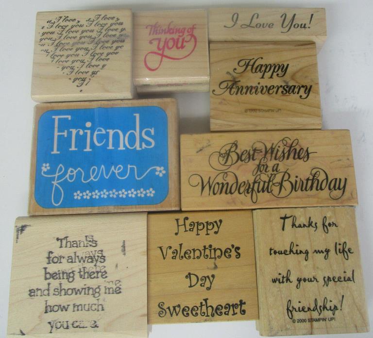 11 rubber stamps  for scrapbooking or stamping, Lot#2, medium sized
