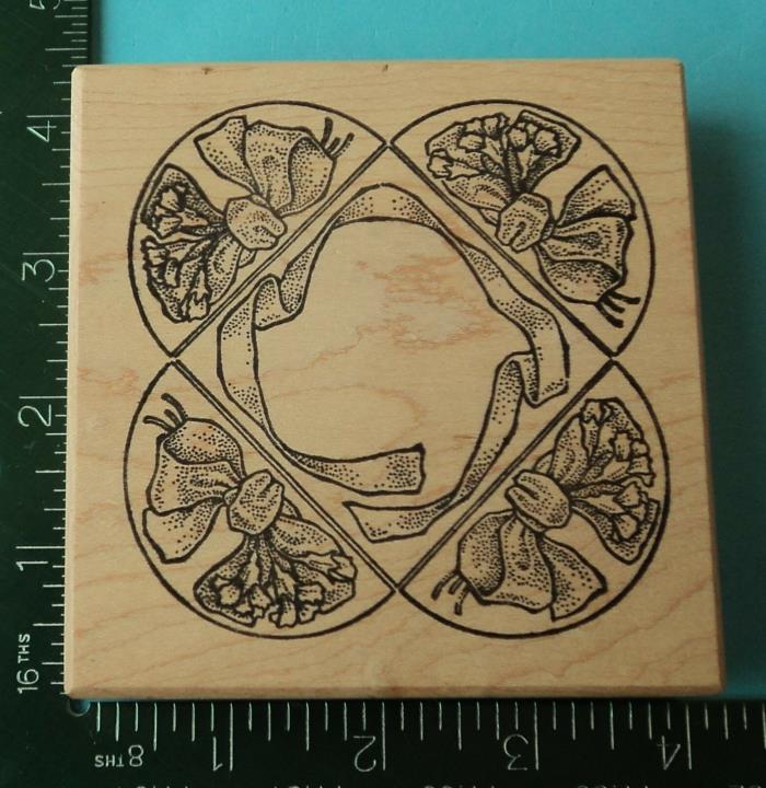RIBBONS and BOWS Rubber Stamp by TooMuchFun