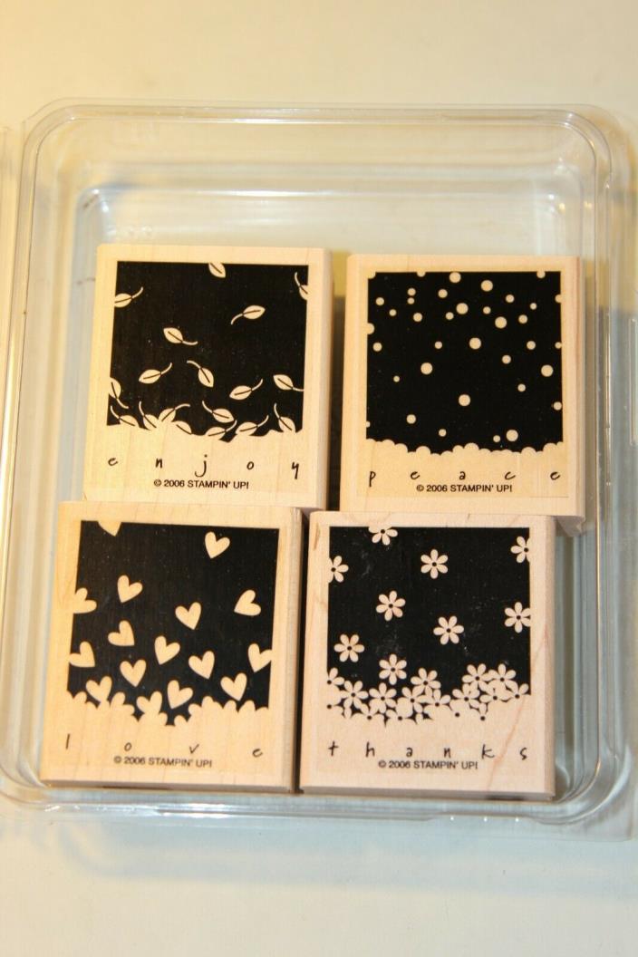 Stampin' Up Wood Mount Stamps - Gently Falling