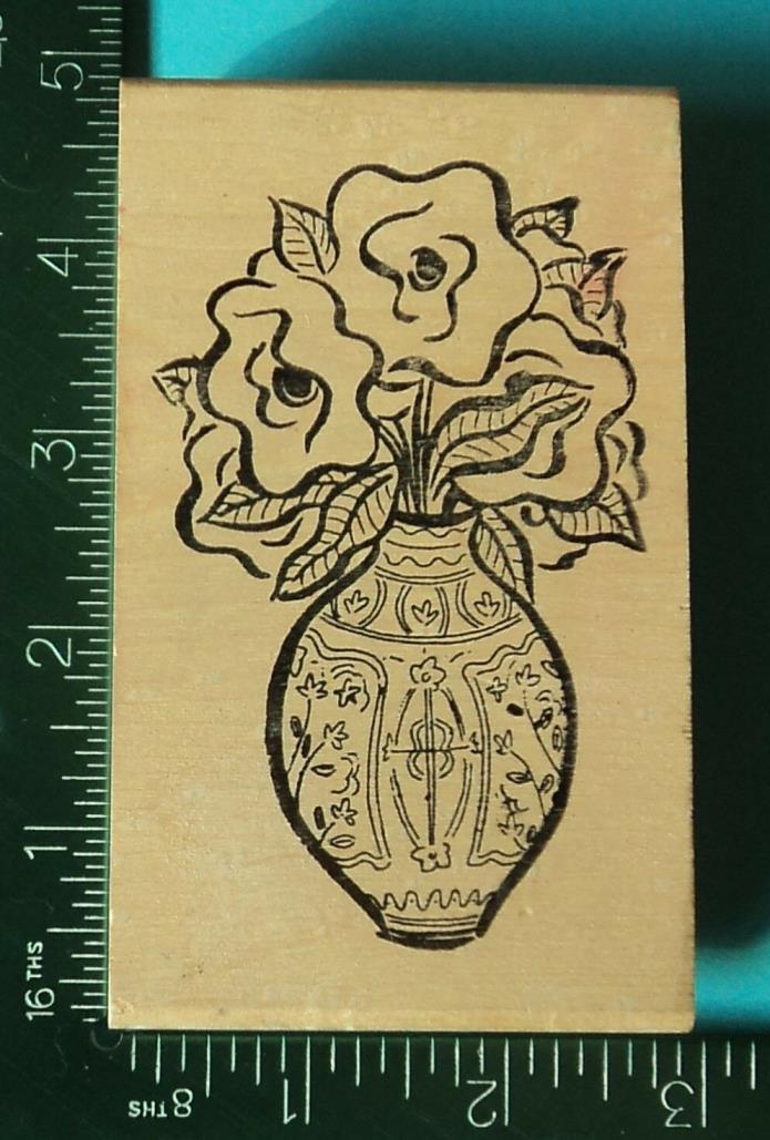 FLOWERS IN A VASE Rubber Stamp by Ducks in a Row