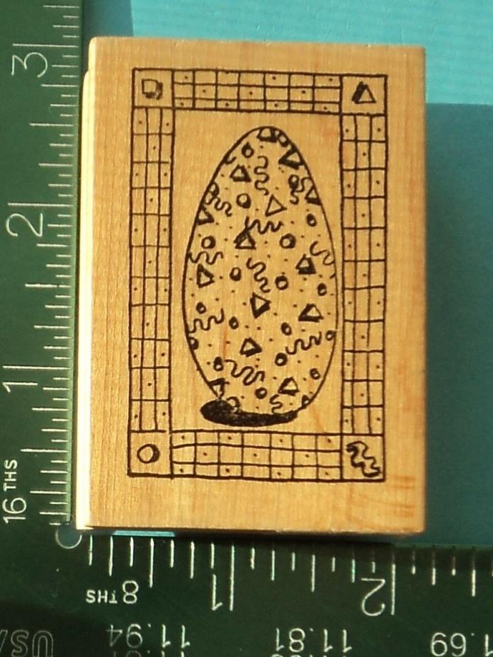 DECORATED EASTER EGG Rubber Stamp by Imagine Rubber