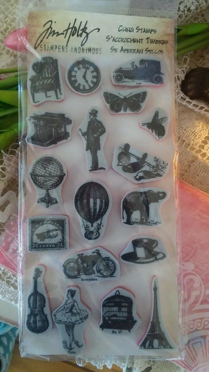 Tim Holtz rubber cling stamps Vintage Little Things