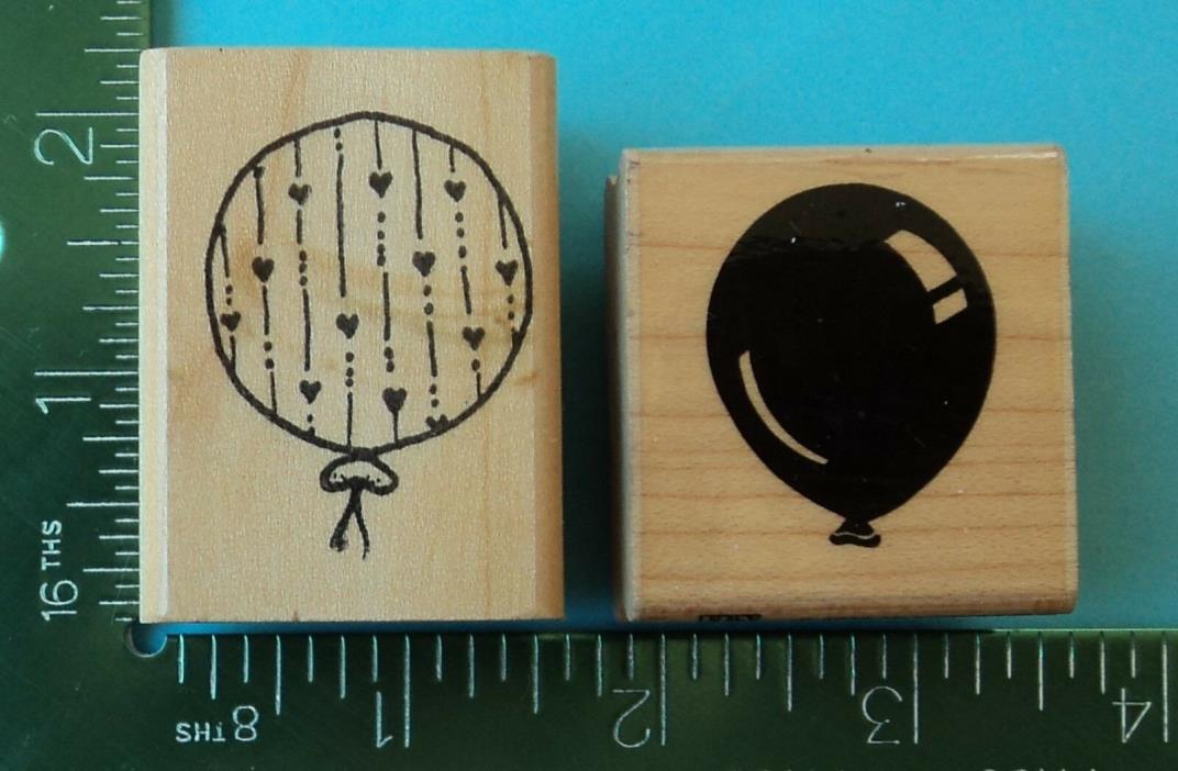 BIG BALLOON and BALLOON with HEARTS Rubber Stamps  Stampendous and Imagine That