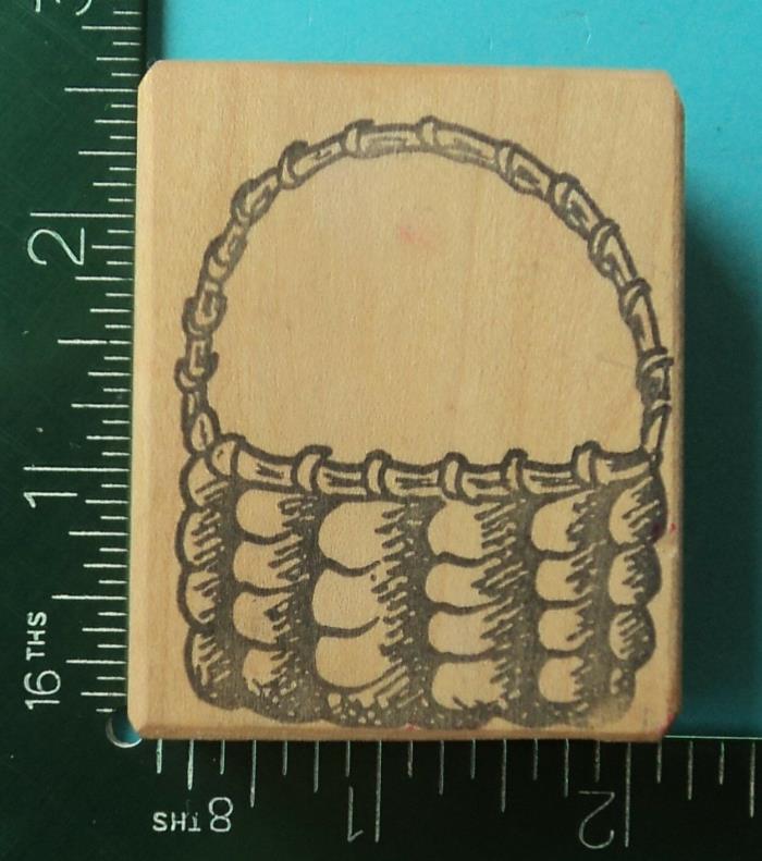 WICKER BASKET Rubber Stamp  Raindrops on Roses  Flowers